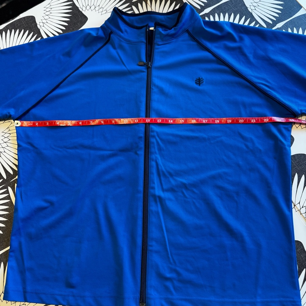 Coolibar Jacket Mens Extra Large Blue Performance UPF 50‎ Full Zip XL - Picture 3 of 8